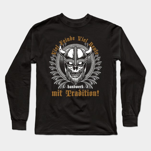 Vikings : Viking Northmen Axe Scandinavia Warrior Gift Long Sleeve T-Shirt by woormle